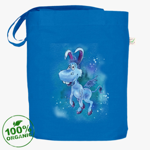 Сумка шоппер с принтом Happy the unicorn