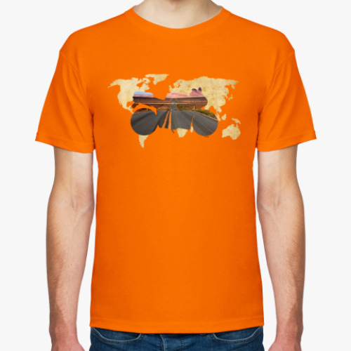 Футболка с принтом Мотопейзаж