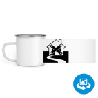 Кружка металлическая белая (круговая запечатка)