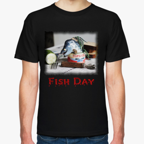 Футболка с принтом Рыбный день. Горбуша
