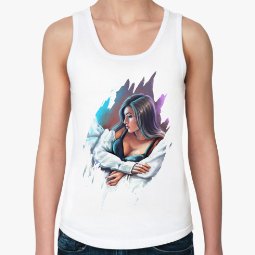 Женская майка с принтом Olekseyproduction 'Няша'