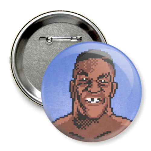 Значок 75мм с принтом майк тайсон