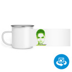 Кружка металлическая белая (круговая запечатка)