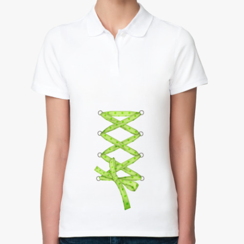 Женская рубашка поло (печать) Бант