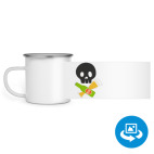 Кружка металлическая белая (круговая запечатка)