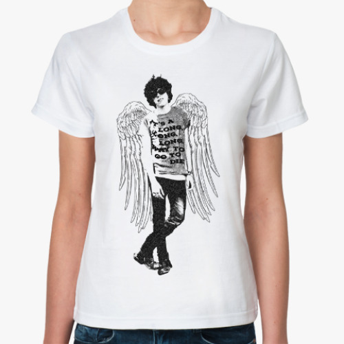 Классическая футболка с принтом Аngel