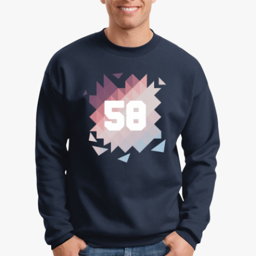 Свитшот Цифра 58 (Low Poly)