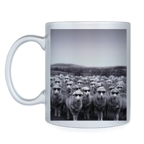 Кружка с принтом Овечки в очках