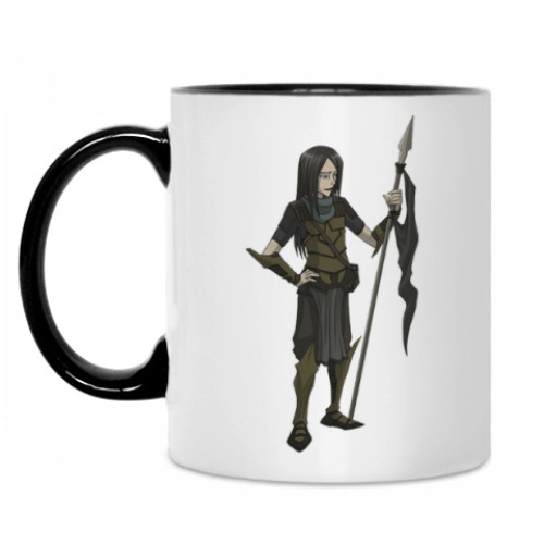 Кружка с принтом Воительница Скайрима