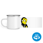 Кружка металлическая белая (круговая запечатка)