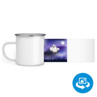 Кружка металлическая белая (круговая запечатка)