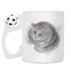 Кружка с футбольным мячиком