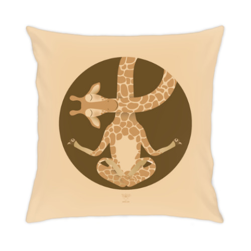 Подушка с принтом Animal Zen: G is for Giraffe