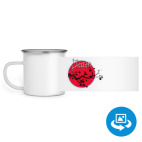 Кружка металлическая белая (круговая запечатка)