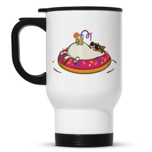 Кружка-термос с принтом Пятничный Котик №8