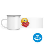 Кружка металлическая белая (круговая запечатка)