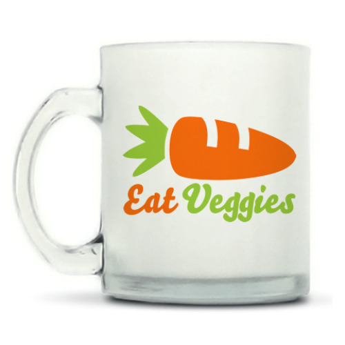 Кружка матовая с принтом Eat Veggies