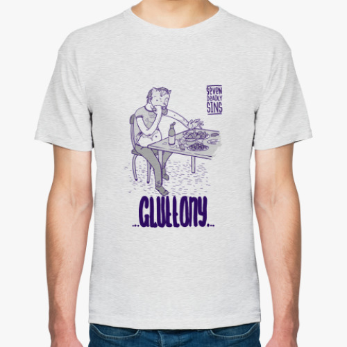 Футболка с принтом  GLUTTONY