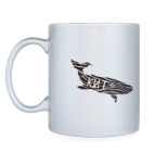 Кружка серебристая кит