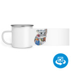 Кружка металлическая белая (круговая запечатка)