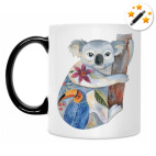 Коала и ленивец, милые маленькие зверушки акварель