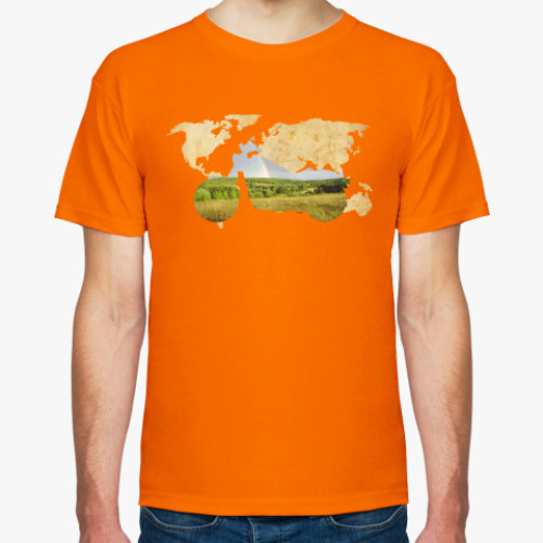 Футболка Пейзаж мотоцикла