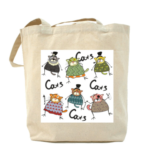 Сумка шоппер 'Коты'