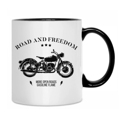 Кружка с принтом Король дорог (мотоцикл)
