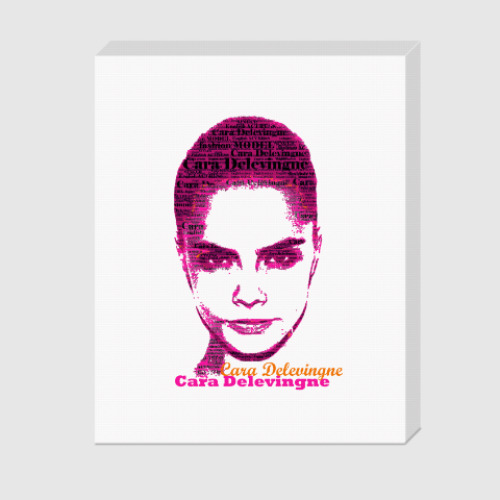 Холст с принтом Cara Delevingne/Кара Делевинь