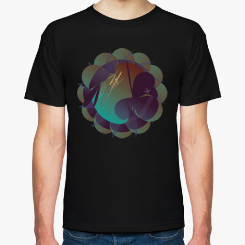 Футболка с принтом Абстрактная мандала