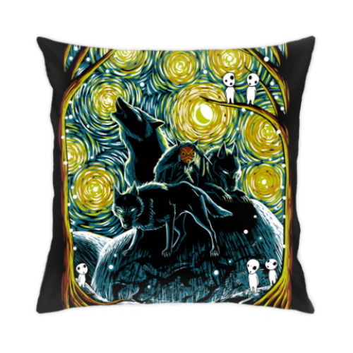 Подушка с принтом Лесные Духи