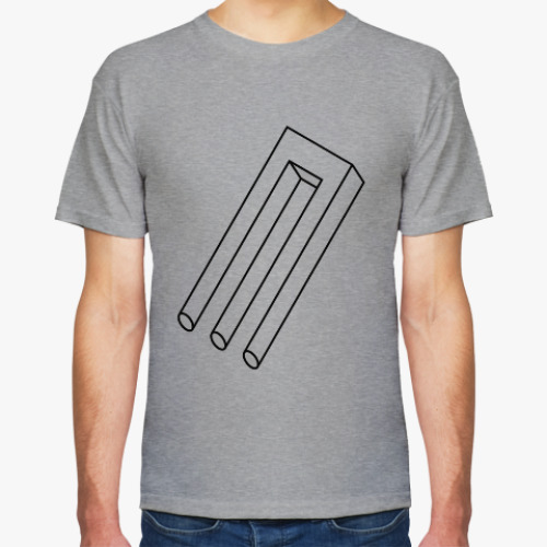 Футболка с принтом Невозможный трезубец