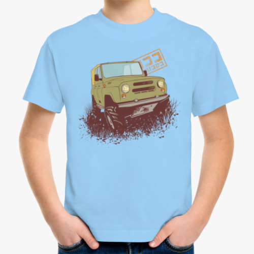 Детская футболка с принтом  4х4 Off Road УАЗ
