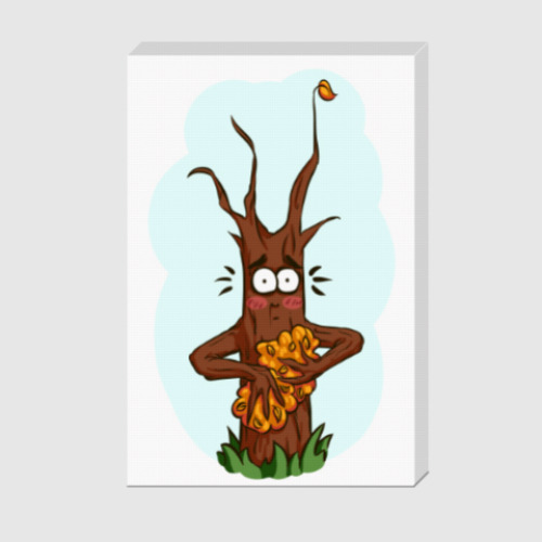 Холст с принтом Стесняющееся дерево