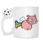 Кружка с футбольным мячиком