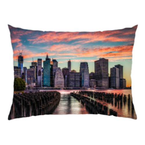 Подушка с принтом Город