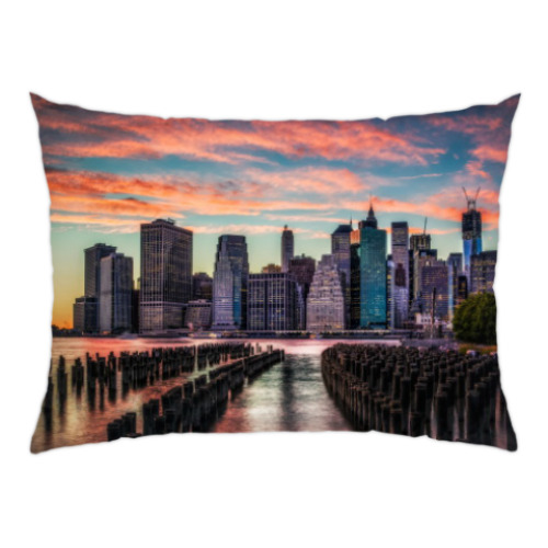 Подушка с принтом Город