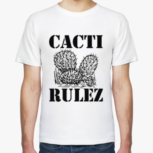 Футболка с принтом Cacti Rulez