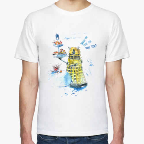 Футболка с принтом Доктор Кто. Далек. Хотите чаю?