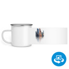 Кружка металлическая белая (круговая запечатка)