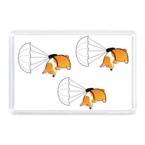 Магнит с принтом смешные собаки корги