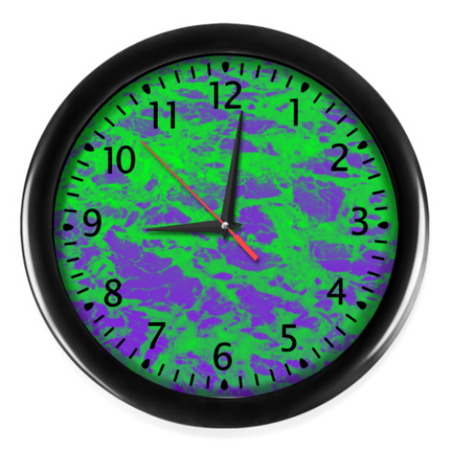 Настенные часы с принтом Кислотный бриз