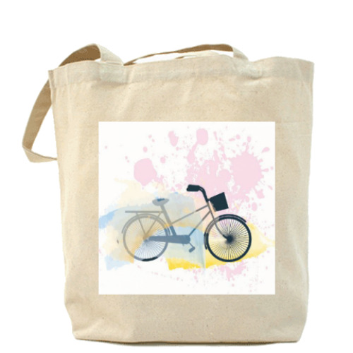 Сумка шоппер с принтом Велосипед