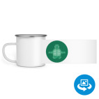 Кружка металлическая белая (круговая запечатка)