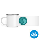 Кружка металлическая белая (круговая запечатка)