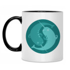 Кружка двухцветная