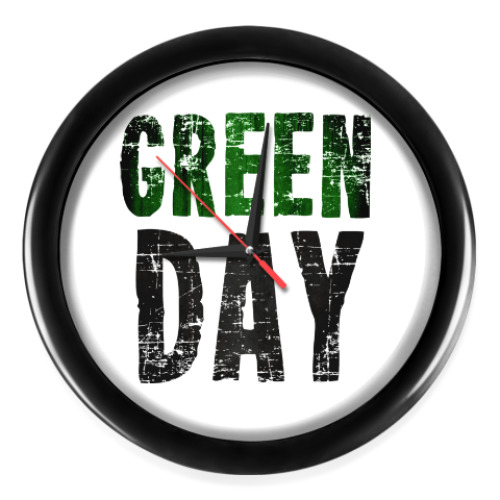 Настенные часы с принтом Green Day