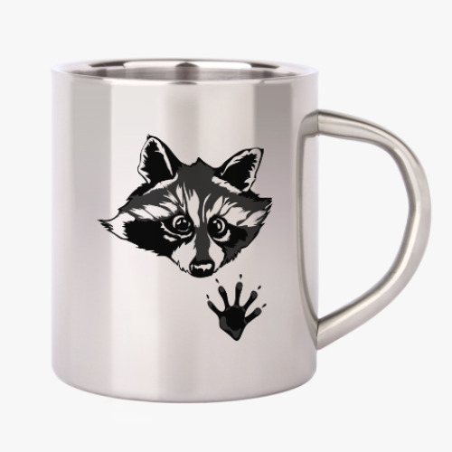 Кружка металлическая енот