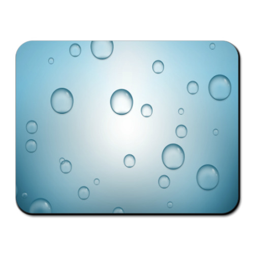 Коврик для мыши с принтом Фотореалистичные капли воды