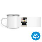 Кружка металлическая белая (круговая запечатка)